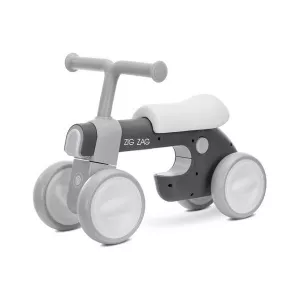 Bicicleta de echilibru, Zig Zag, 12-36 luni, scaun reglabil 2 pozitii, lumini si muzica, Grey