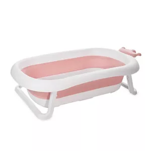 Cadita pliabila pentru bebelusi, 83 cm, cu dop de scurgere, Royal, Pink