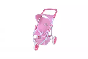 Carucior Jogger pentru papusi, Knorr Toys, Lio, maner reglabil pe inaltime,  59x35,50x63,50 cm, 3 Ani+, Princess Rose