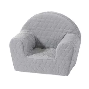 Fotoliu pentru copii, Knorr Toys, matlasat, umplutura din spuma moale, husa bumbac 100% detasabila si lavabila, 51 x 34 x 42 cm, 9 Luni+, Cosy Geo Grey