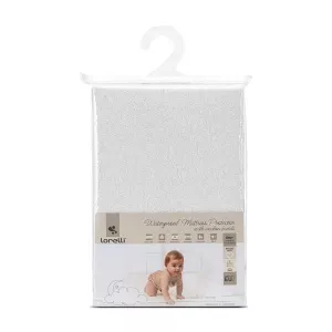 Husa protectie saltea impermeabila, 70 x 140 cm, prindere cu elastic, bumbac 100%, White