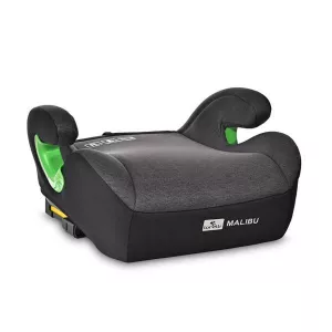 Inaltator auto, Malibu, Isofix, 125-150 cm, 6-12 ani, Black