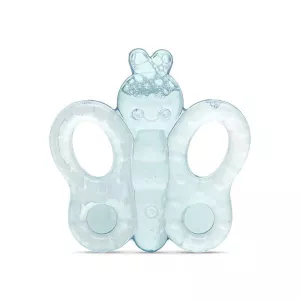 Jucarie de dentitie bebelusi, refrigeranta, 3 luni+, Butterfly, Aqua Blue