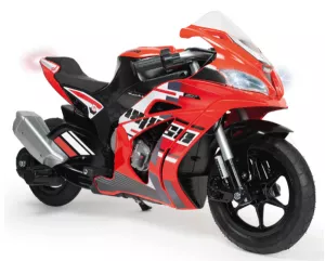 Motocicleta electrica pentru copii, Injusa, Racing Fighter, 24V, frana cu tambur, roti gonflabile, 6-10 Ani
