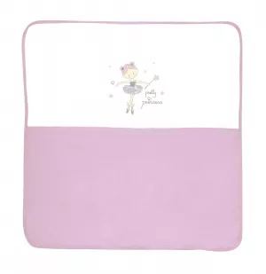 Patura bumbac bebe, Za Za, 90x90 cm, Pink