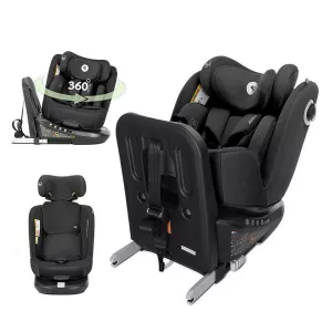 Scaun auto pentru copii, Auriga, i-Size, Isofix, anti rebound bar, rotativ 360, SPS, 0 luni-12 ani, 40-150 cm, Black