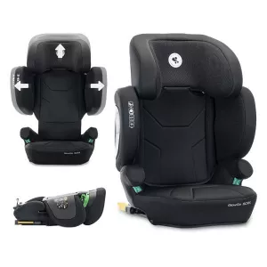 Scaun auto pentru copii, Growgo, Isofix, pliabil, protectii laterale extensibile, spatar reglabil, tetiera reglabila, 100-150 cm, 3-12 ani, Black