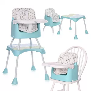 Scaun de masa inalt pentru copii, Trick, convertibil 3in1, Green Net