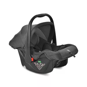 Scoica auto pentru copii Joy, de la 0 luni pana la 15 luni, 40-85 cm, copertina pliabila, maner de transport, Negru Jasper