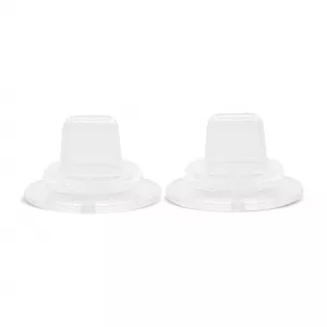 Set 2 tetine adaptor moale din silicon, 9 luni+, silicon transparent