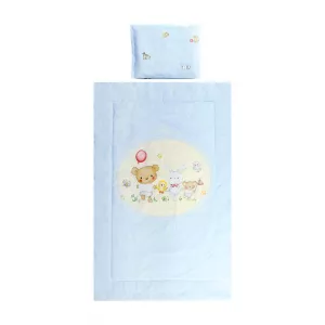 Set lenjerie pat 3 piese, bumbac ranforce, Cosy, Albastru Ursulet Party