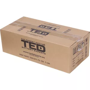 Acumulator 12V High Rate, Dimensiuni 151 x 65 x 95 mm, Baterie 12V 7.1Ah F2, TED Electric TED003300