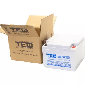Acumulator 12V High Rate, Dimensiuni 165 x 175 x 125 mm, Baterie 12V 28.5Ah M5, TED Electric TED003447