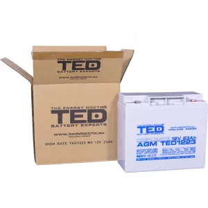 Acumulator 12V High Rate, Dimensiuni 181 x 76 x 167 mm, Baterie 12V 23Ah M5, TED Electric TED003362