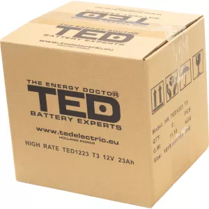 Acumulator 12V High Rate, Dimensiuni 181 x 76 x 167 mm, Baterie 12V 23Ah F3, TED Electric TED003348