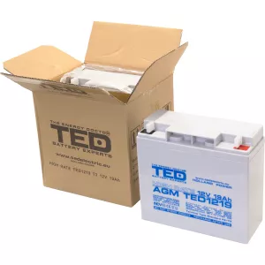 Acumulator 12V High Rate, Dimensiuni 181 x 76 x 167 mm, Baterie 12V 19Ah F3, TED Electric TED002815