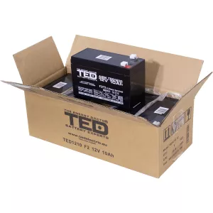 Acumulator 12V Stationar VRLA, Dimensiuni 151 x 65 x 95 mm, Baterie 12V 10Ah F2, TED Electric TED002730