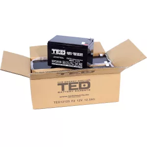 Acumulator 12V Stationar VRLA, Dimensiuni 151 x 98 x 95 mm, Baterie 12V 12.5Ah F2, TED Electric TED002754
