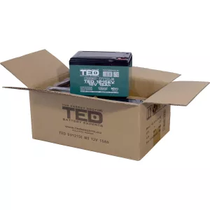 Acumulator 12V Vehicule Electrice, Dimensiuni 151 x 98 x 95 mm, Baterie 12V 15Ah M5, TED Electric TED003775