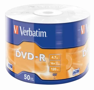 DVD -R 4.7Gb 120 minute 16X SHR50, 43788 43791 43548 Verbatim