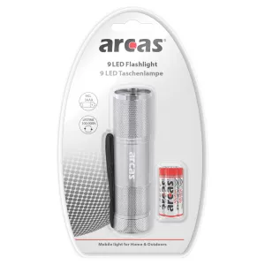 Clasice cu baterii - Lanterna cu 9 LED-uri, include 3 x AAA, Arcas, globstar.ro