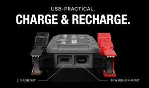 Robot Pornire Auto, Jump Starter Auto 12V Portabil, Curent Pornire 1750A Litiu-Ion, Noco Boost GBX55