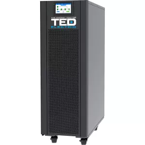 Online Dubla Conversie - UPS Online 10kVA/10kW Trifazic 3/3, Dublă Conversie cu Ecran LCD, Undă Sinusoidală Pură și Intrare/Ieșire Regletă, Utilizeaza 40-80 Acumulatori, TED Electric, globstar.ro