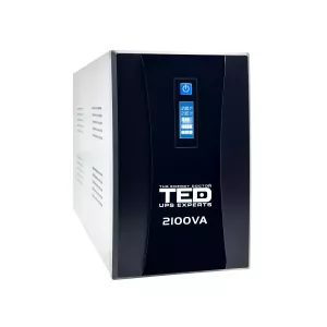 UPS RESIGILAT 2100VA 1200W cu Stabilizator si Management, 2x Schuko, Ecran LCD si 2x Acumulator 12V 9Ah, TED Electric