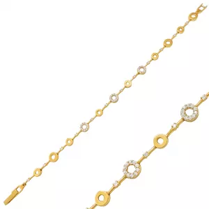 Inel din aur galben de 14K forme geometrice cu madre perla