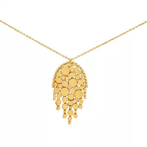 Pandantiv charm din aur galben de 14K Ying Yang cu zirconii