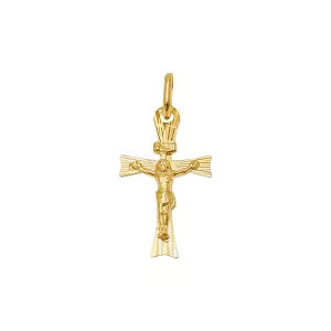 Pandantiv cruce din aur galben de 14K