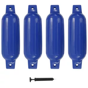 Baloane de acostare, 4 buc., albastru, 41 x 11,5 cm, PVC