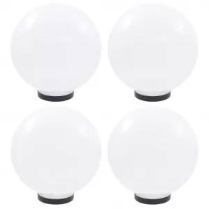 Lămpi glob cu LED, 4 buc., 30 cm, PMMA, sferic