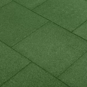 Plăci de protecție la cădere 18 buc, verde, 50x50x3 cm, cauciuc