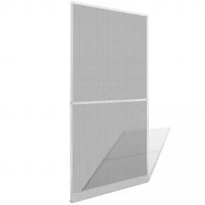 Plasă albă cu balamale pentru uși impotriva insectelor 100 x 215 cm