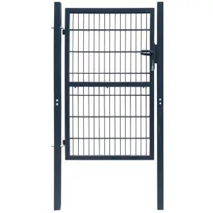 Poartă 2D pentru gard (simplă) 106 x 170 cm, gri antracit
