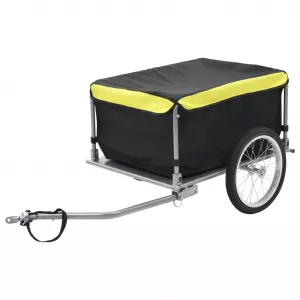 Remorcă de bicicletă, negru și galben, 65 kg