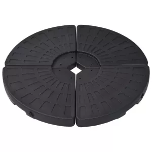 Suport de umbrelă in formă de evantai, 4 buc., negru