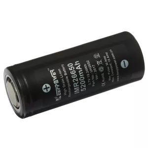 Li-Ion - Acumulator Li-Ion 3.7V 26650 5200mAh, Dimensiuni 26 x 65 mm, Descarcare 8A Bulk KeepPower, globstar.ro