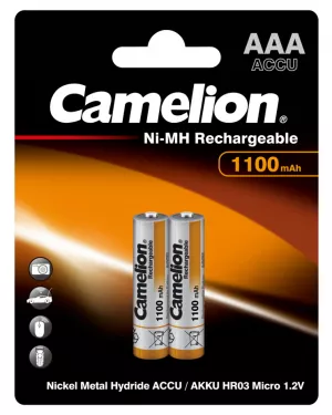 Baterie Reincarcabila Camelion AAA LR3 Acumulatori Preincarcati Ni-MH 1.2V 1100mAh Blister 2