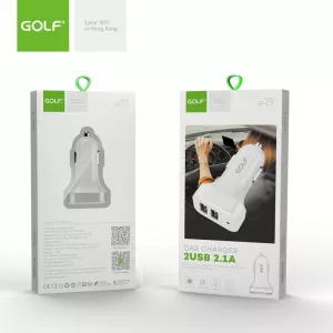 Alimentator Incarcator de la Auto la 2x USB-A: 1x USB-A 2.1A si 1x USB-A 1A 10W, Golf GF-C11