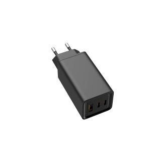 Alimentator Incarcator de la retea la 3x USB FastCharge: USB-A + 2x USB tip C PD 65W Negru GF-U65 Golf GaN Travel Charger