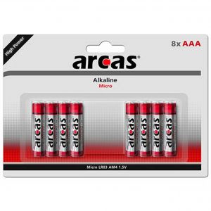 Baterii Alcaline AAA LR3 1.5V Arcas Blister 8
