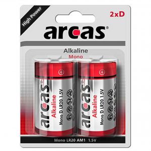 Baterii Alcaline D R20 1.5V Arcas Blister 2