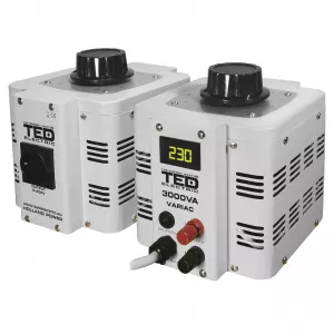 Transformatoare de Tensiune - Autotransformator Variabil, Tensiune Reglabila de Iesire 0-300V 1000VA, TED Electric, globstar.ro