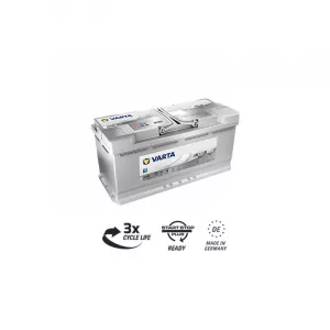 Baterie Auto 12V 105Ah cu Start Stop, Pornire 950A, Dimensiuni 394 x 175 x 190 mm Borna+ Dreapta Varta 605901095