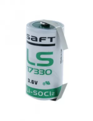 Baterie Litiu Saft 3.6V LS17330CNR 2100mAh cu Lamele, Dimensiuni 17 x 33 mm Bulk