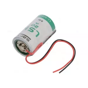 Baterie Litiu Saft 3.6V LSH20PR 13000mAh cu Fire, Dimensiuni 33.5 x 61.5 mm Bulk