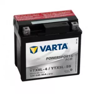 Baterie Moto 12V 4Ah, Pornire 80A, Dimensiuni 114 x 71 x 106 mm Varta AGM Borna+ Dreapta 504012003