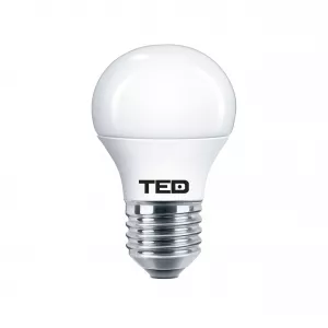 Bec LED E27, 7W 6400K G45 560lm, TED